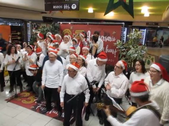 El coro de Arcadia Huesca en un concierto la anterior Navidad
