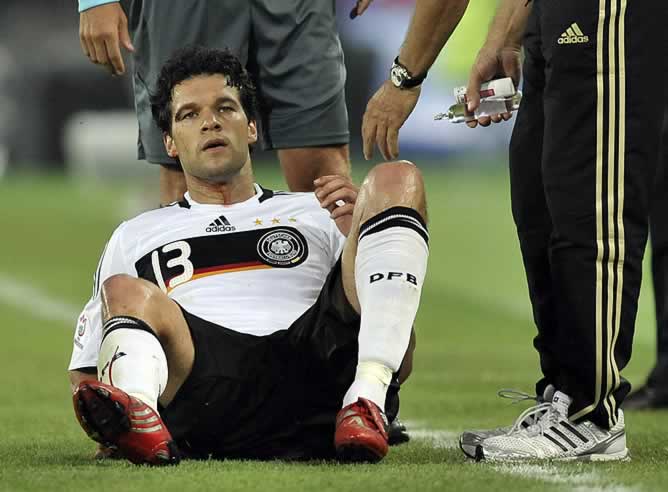 Ballack, en un partido con Alemania