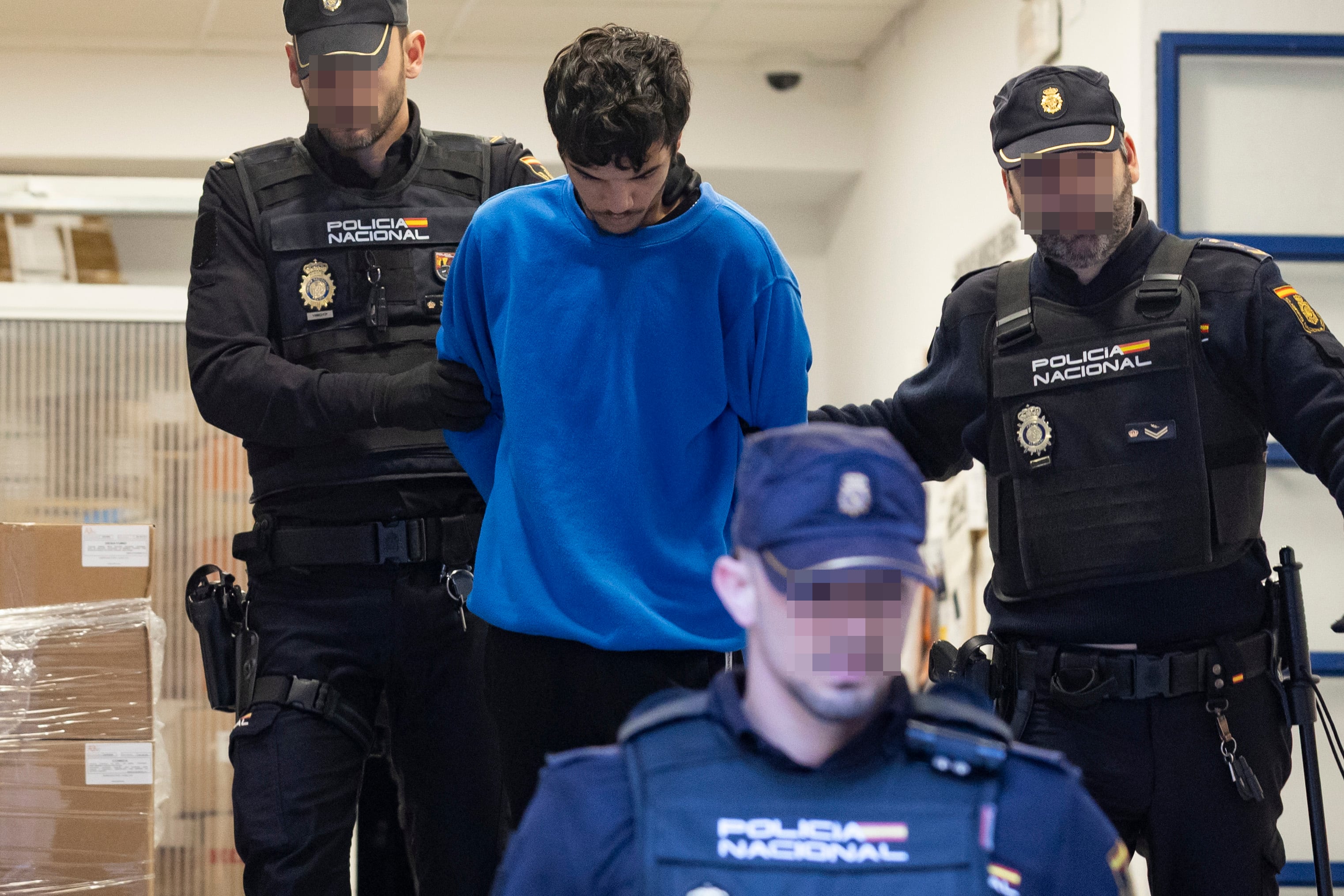 MURCIA, 26/03/2026.- El hombre arrestado por el homicidio de una mujer de 89 años en Puente Tocinos (Murcia) ha sido puesto a disposición judicial este jueves. EFE/Marcial Guillén