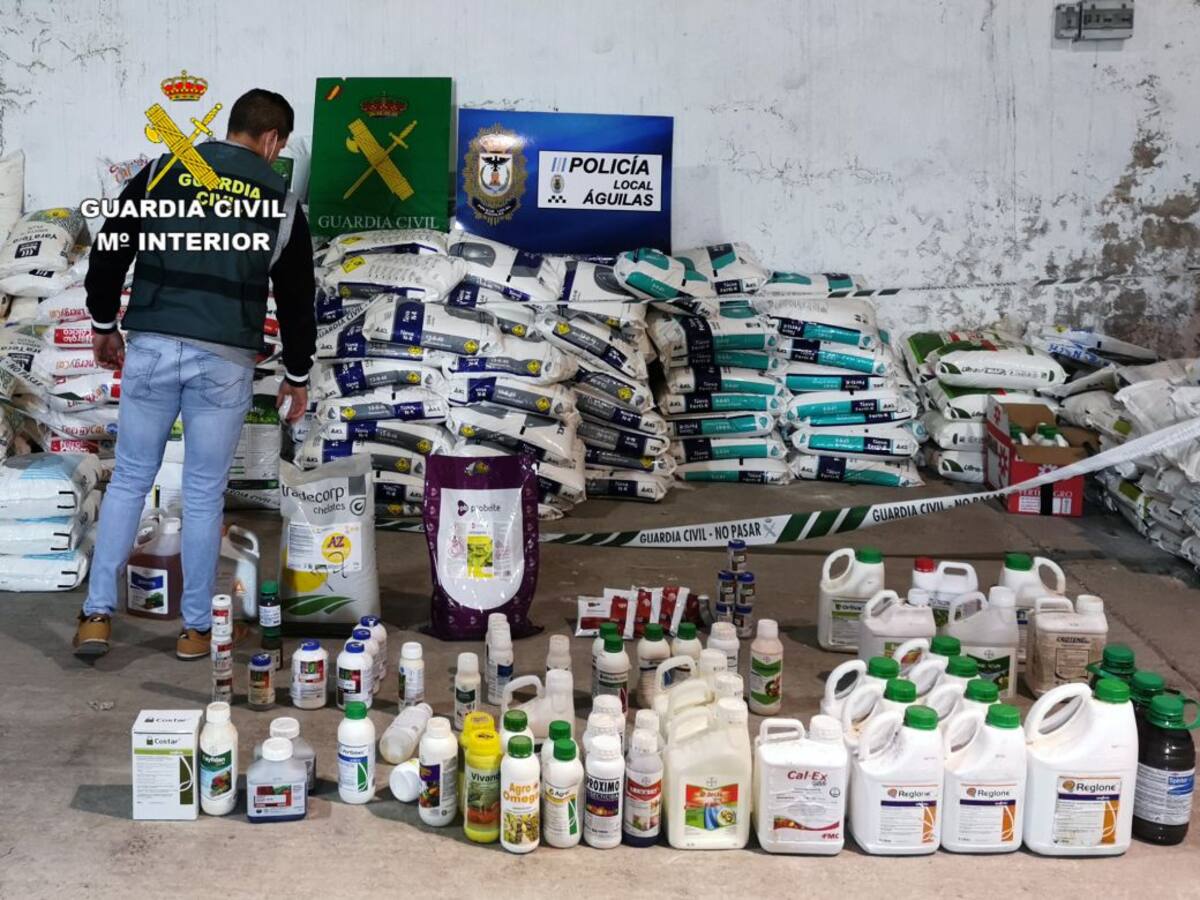 Desmantelada en Águilas una organización criminal dedicada a robar abonos en fincas agrícolas
