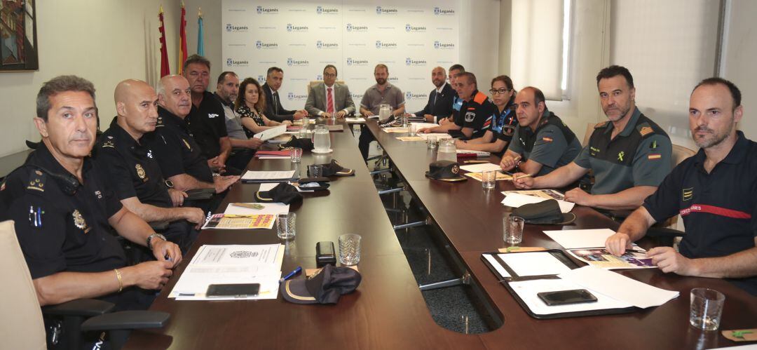 La Junta Local de Seguridad de Leganés se reunió antes del comienzo de las Fiestas Patronales. 