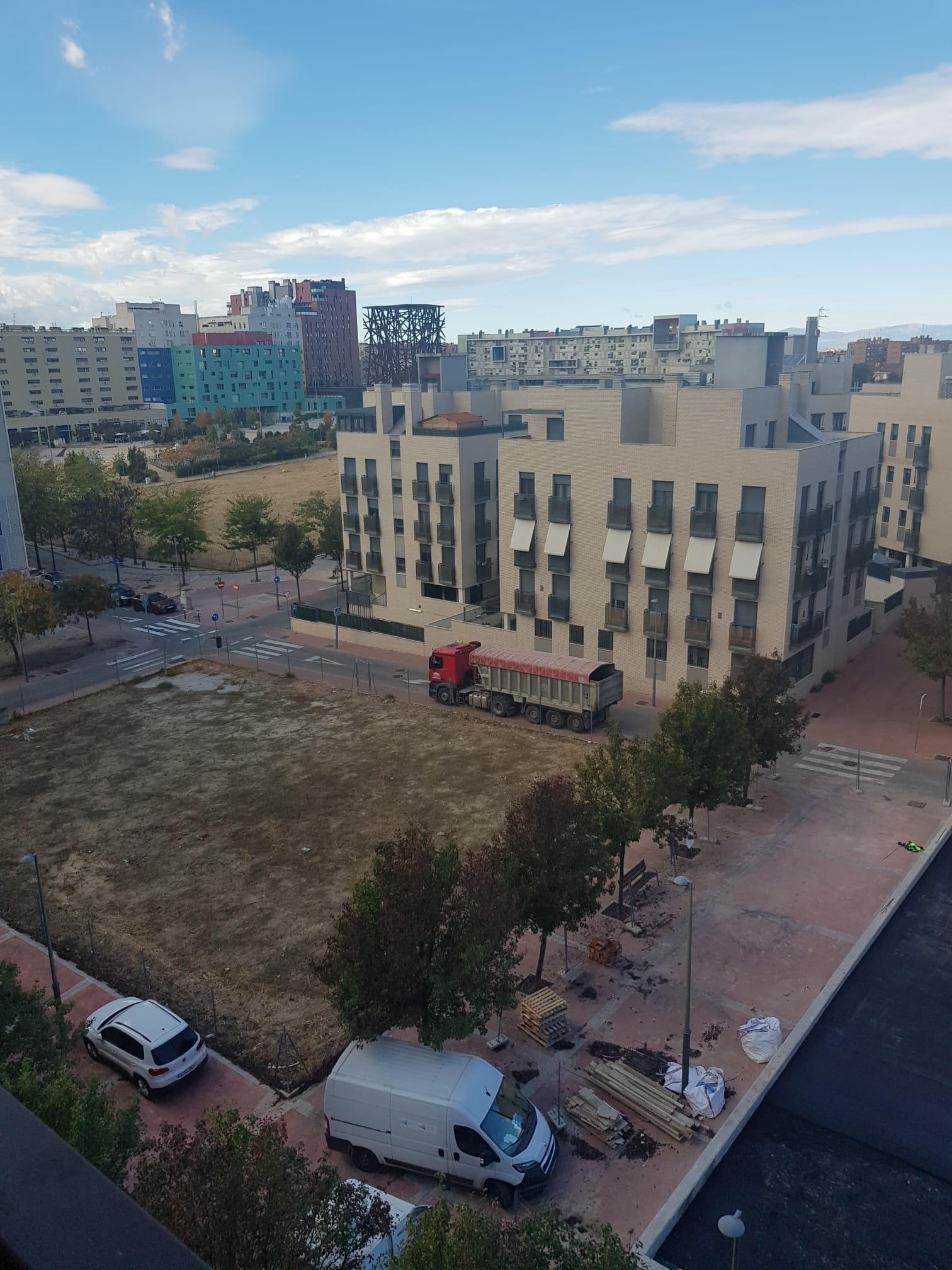 Zona de las obras de las 606 viviendas en el PAU 4 de Móstoles