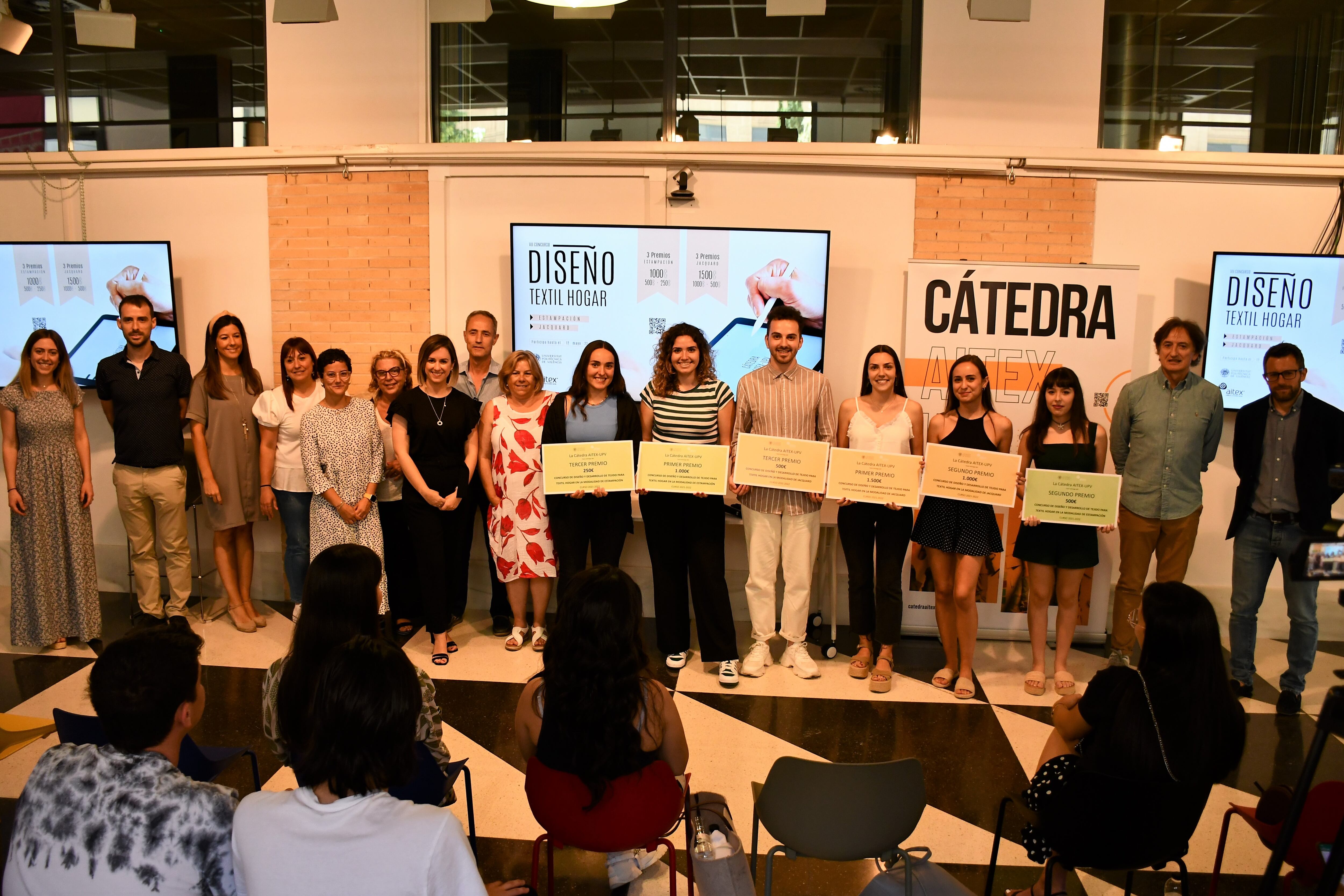 Premiados del VII Concurso de Diseño para Textil Hogar de la Cátedra AITEX-UPV