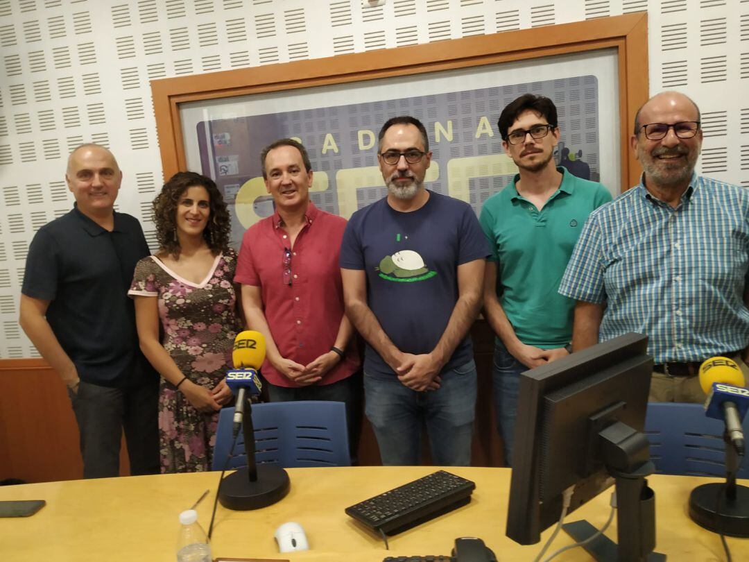 Rafael Santiago, Cristina Navarro, José Manuel González, Curro Crespo, Antonio Lara y Paco Molina