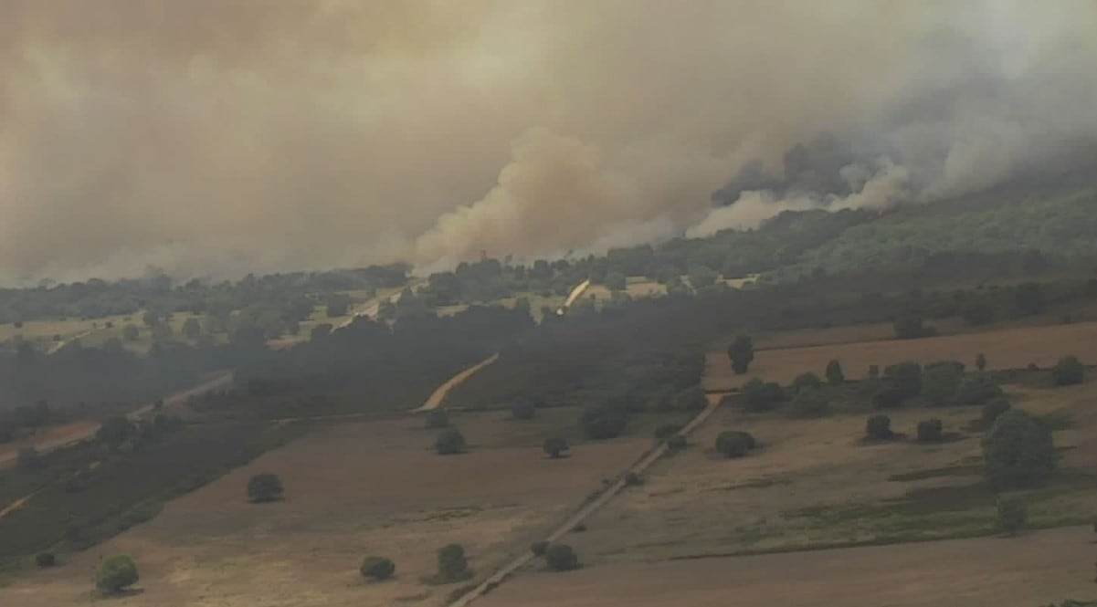 Incendio en la Sierra de la Culebra