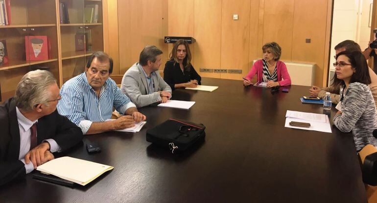 Reunión del PSOE con los sindicatos mineros