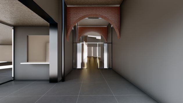 Acceso al nuevo espacio cultural en el que se conservarán los arcos existentes en el patio