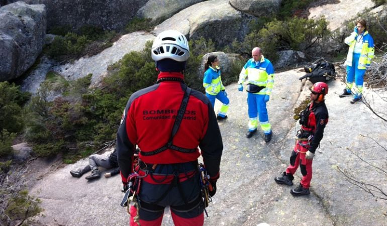 Imagen de un rescate en La Pedriza