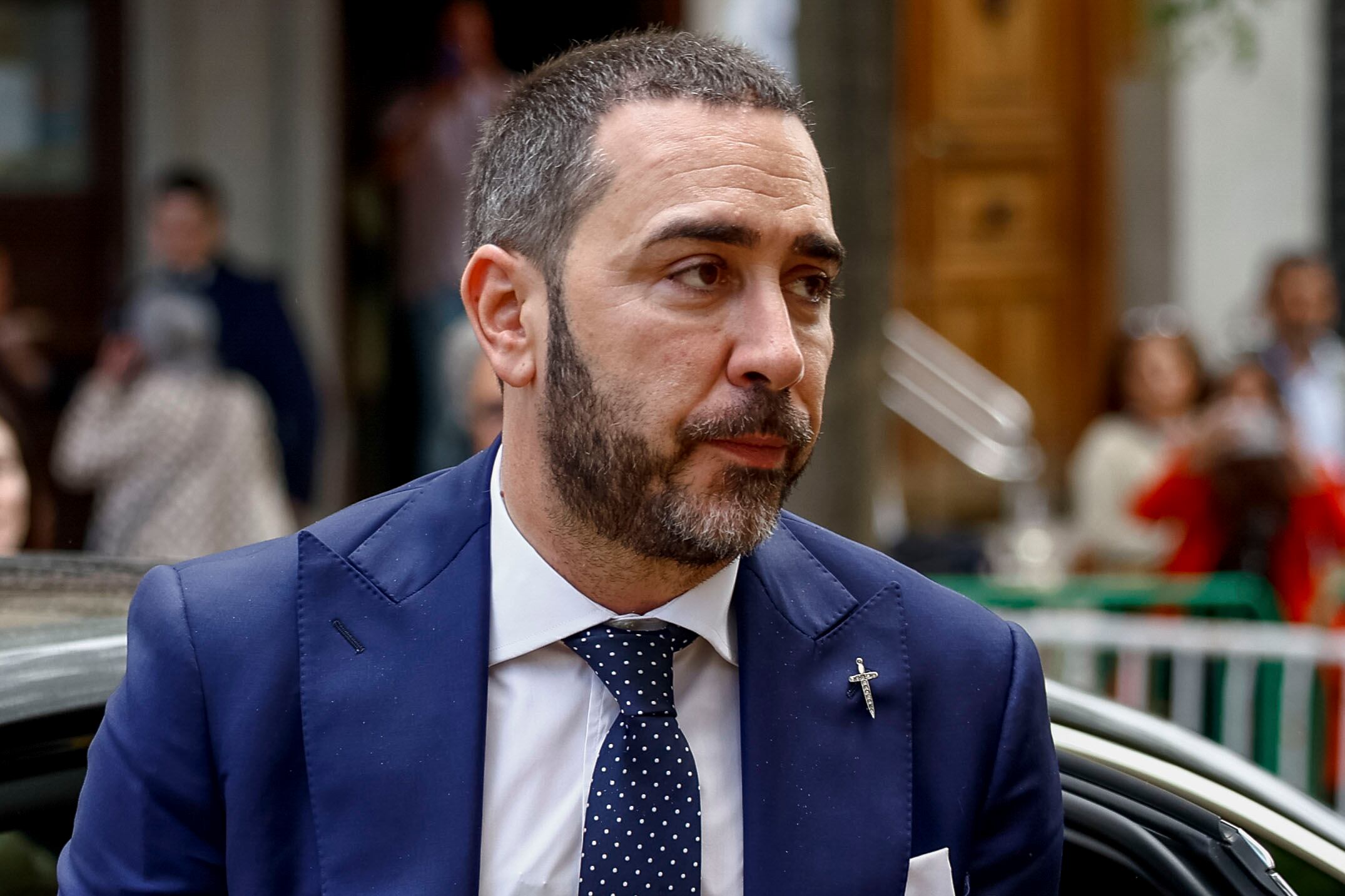 El empresario Víctor de Aldama, a su llegada este miércoles a la sede del Tribunal Supremo, donde tiene lugar el juicio al exministro José Luis Ábalos, a su exasesor Koldo García y al empresario Víctor de Aldama, que entra en una fase definitiva con la declaración de los acusados.