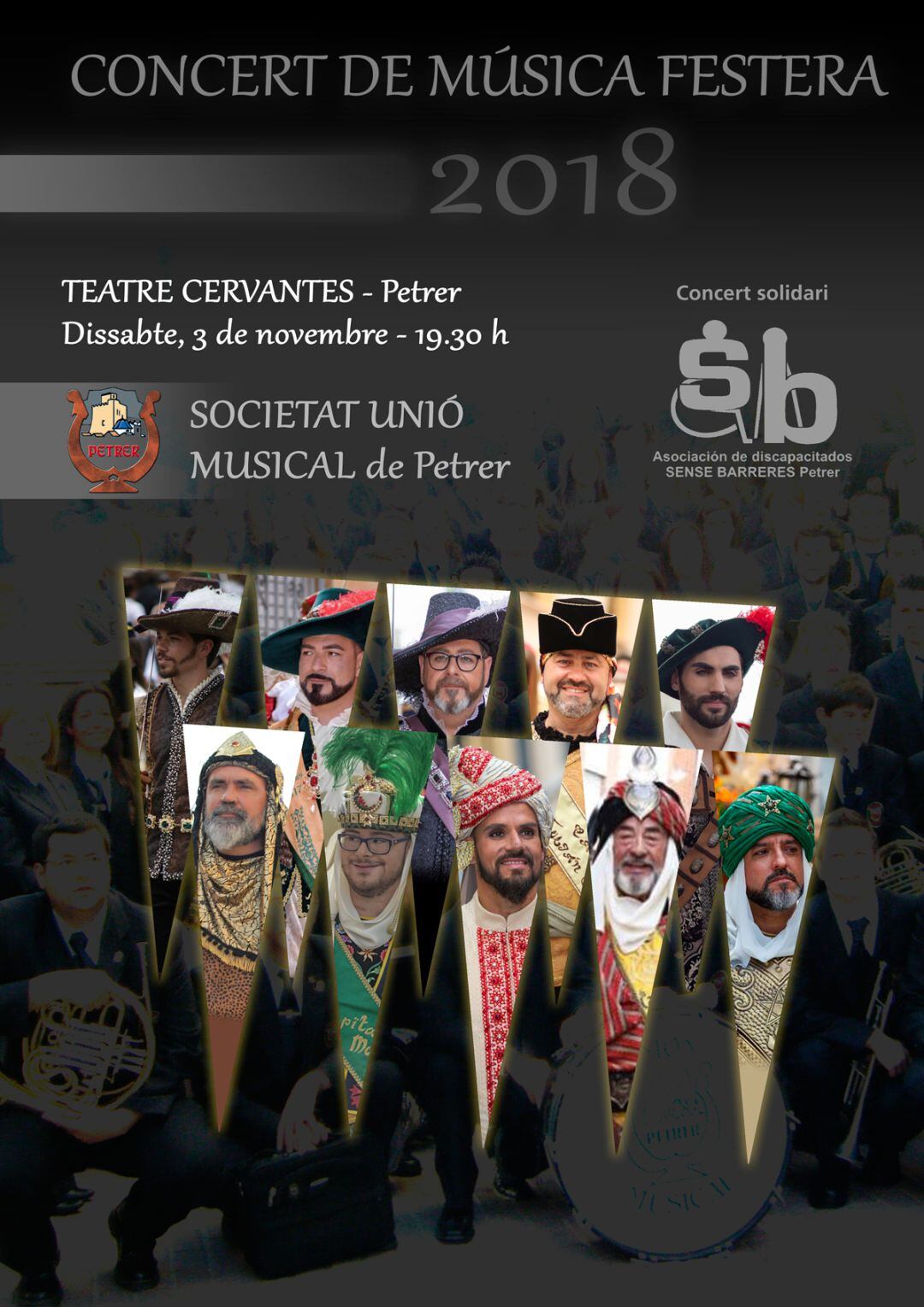Cartel concierto música festera de Petrer 