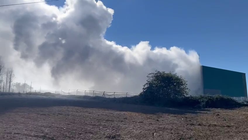 Imagen de las nubes de residuos en Sogarisa facilitada por el BNG