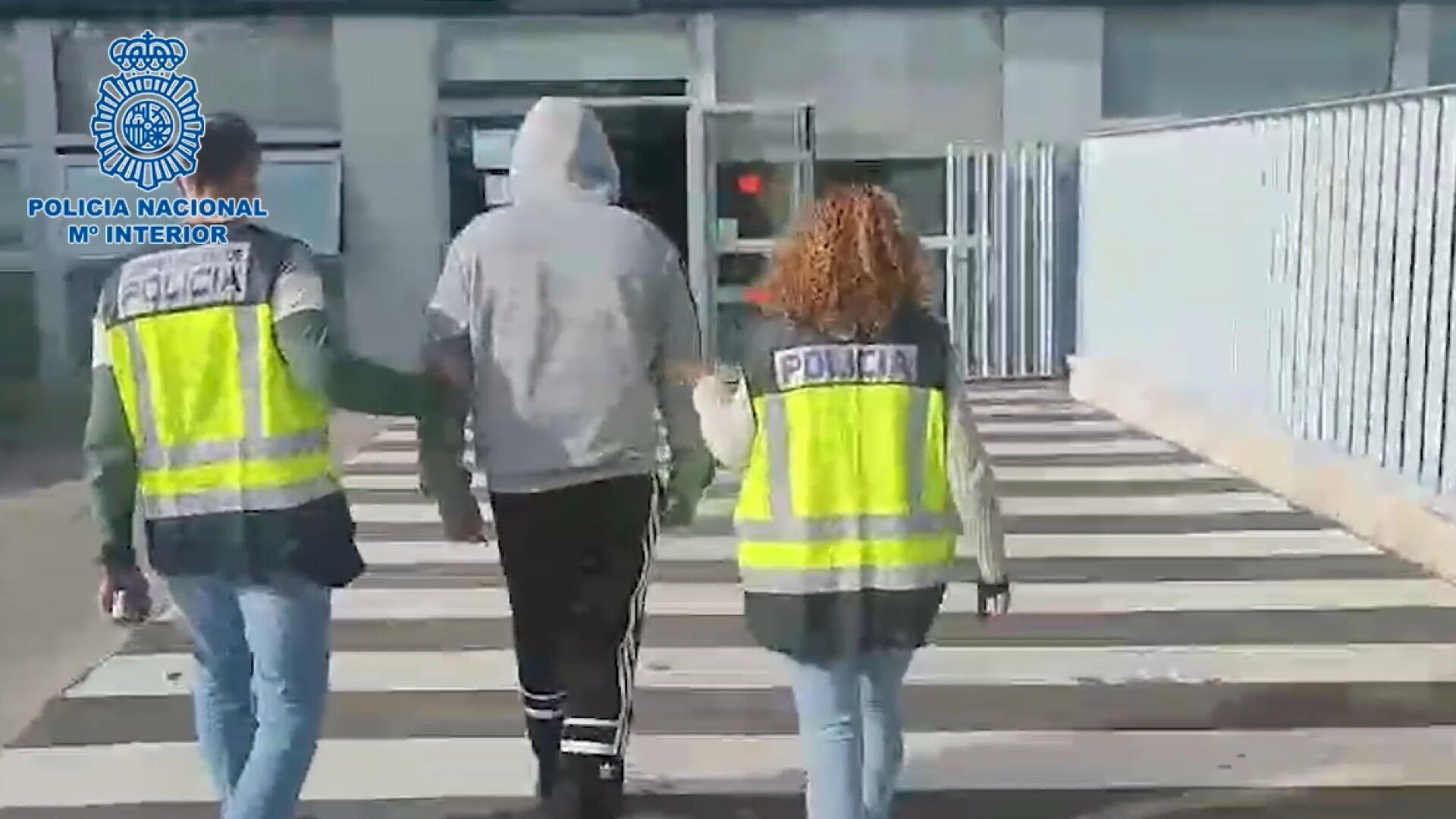 Una de las detenciones de ultras en la operación