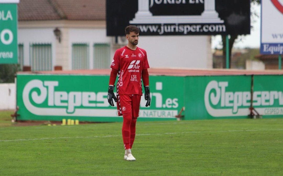 Ángel Lozano como portero del Xerez DFC