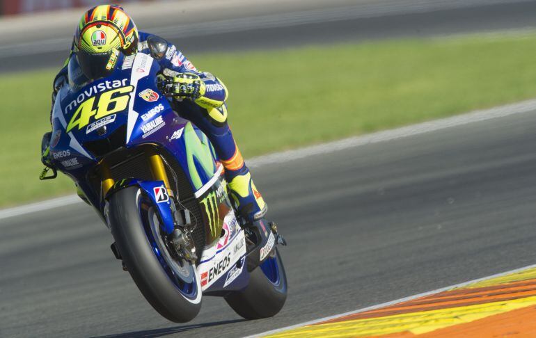 Rossi, sobre el asfalto de Valencia