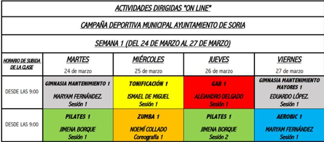 El Ayuntamiento ofrece actividades deportivas a través de Youtube.