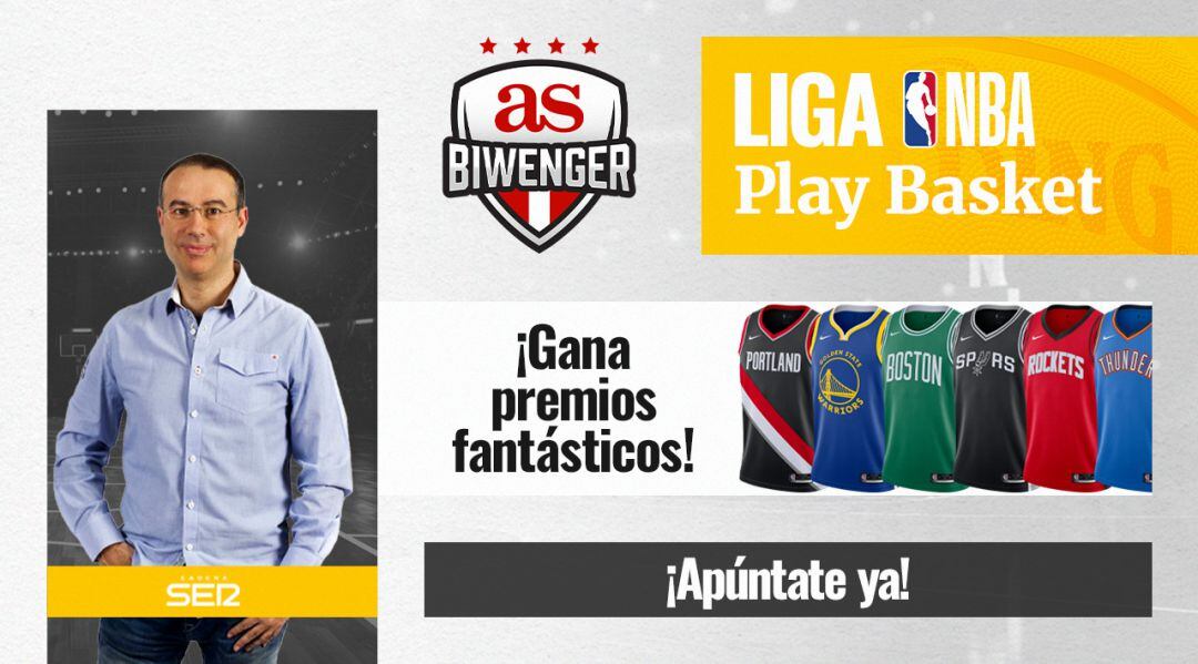 Conoce cómo ganar estupendos premios con Biwenger y &#039;Play Basket&#039;, el podcast de baloncesto de la SER que dirige Francisco José Delgado.