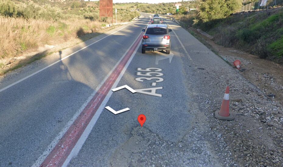 Lugar donde se ha producido el accidente de tráfico