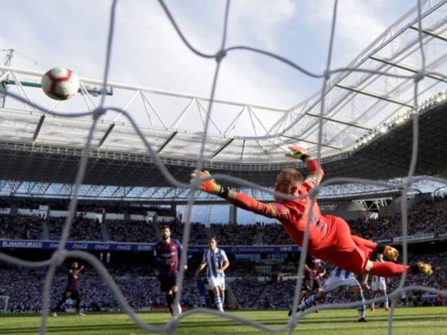 Ter Stegen con tres paradas fue clave en la victoria del Barcelona en Anoeta
