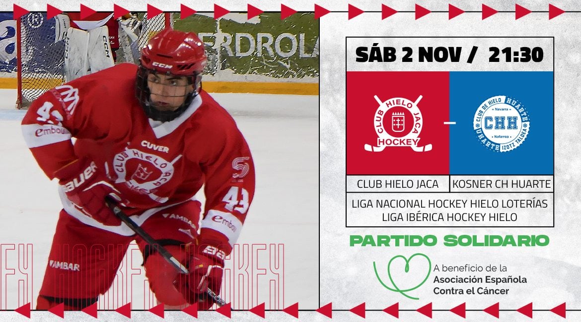 Partido solidario en la pista de hielo de Jaca