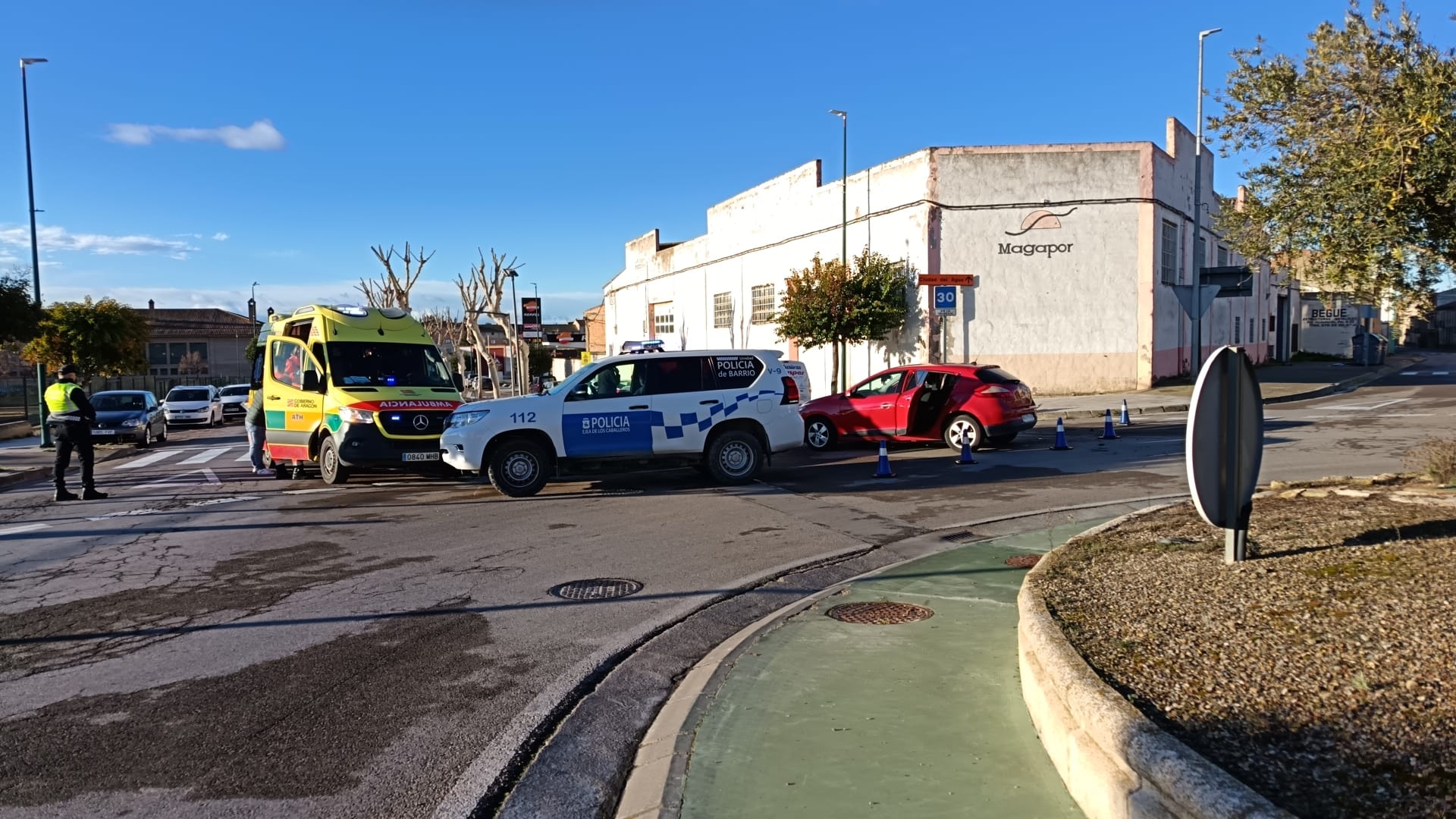 Accidente de tráfico en Ejea / Policía Local