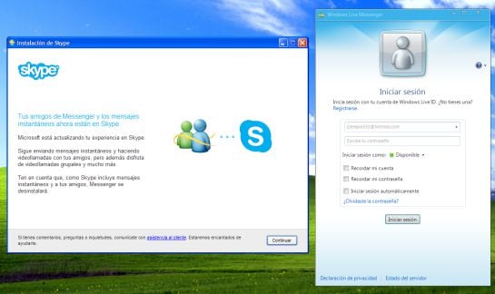 Windows Live Messenger ofrece la posibilidad de migrar a Skype