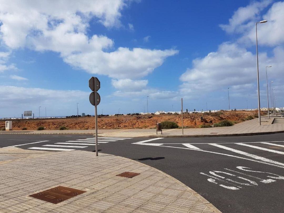 Parte del suelo cedido por el Ayuntamiento de Arrecife para las 200 viviendas.