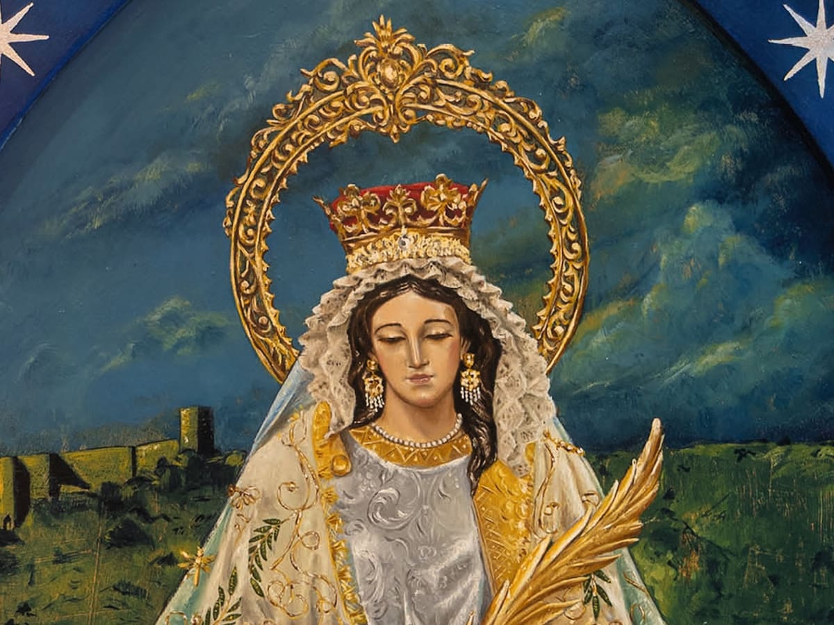 Santa Catalina, como elemento central del cartel del tiempo de Gloria de Jaén