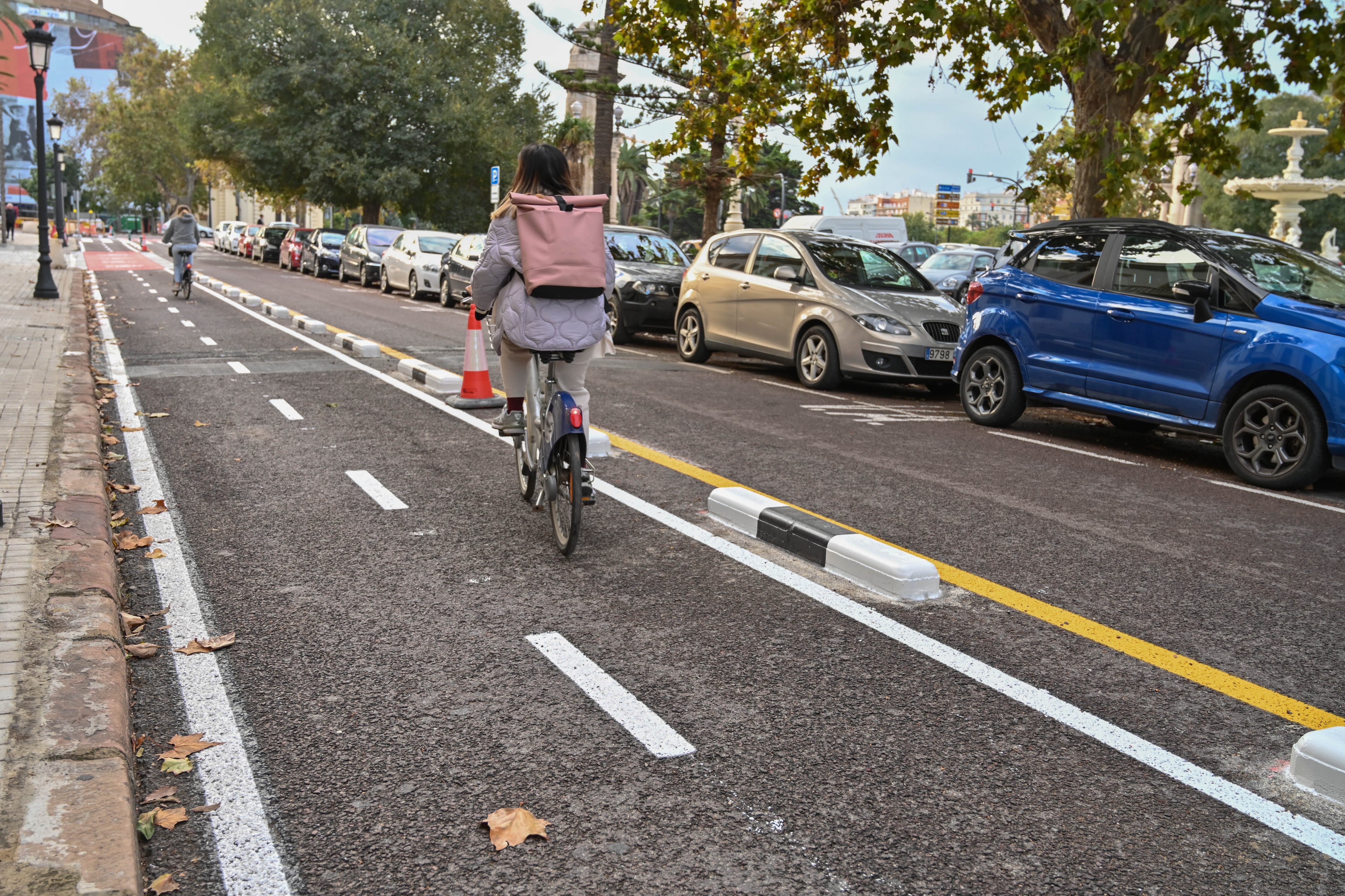 Nuevo carril bici de la Alameda de València