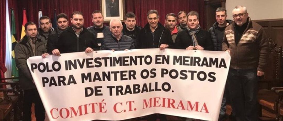 Comité de empresa de Meirama en el Concello de Ordes