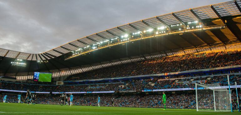 Una imagen del estadio del Manchester City durante el partido frente al WBA