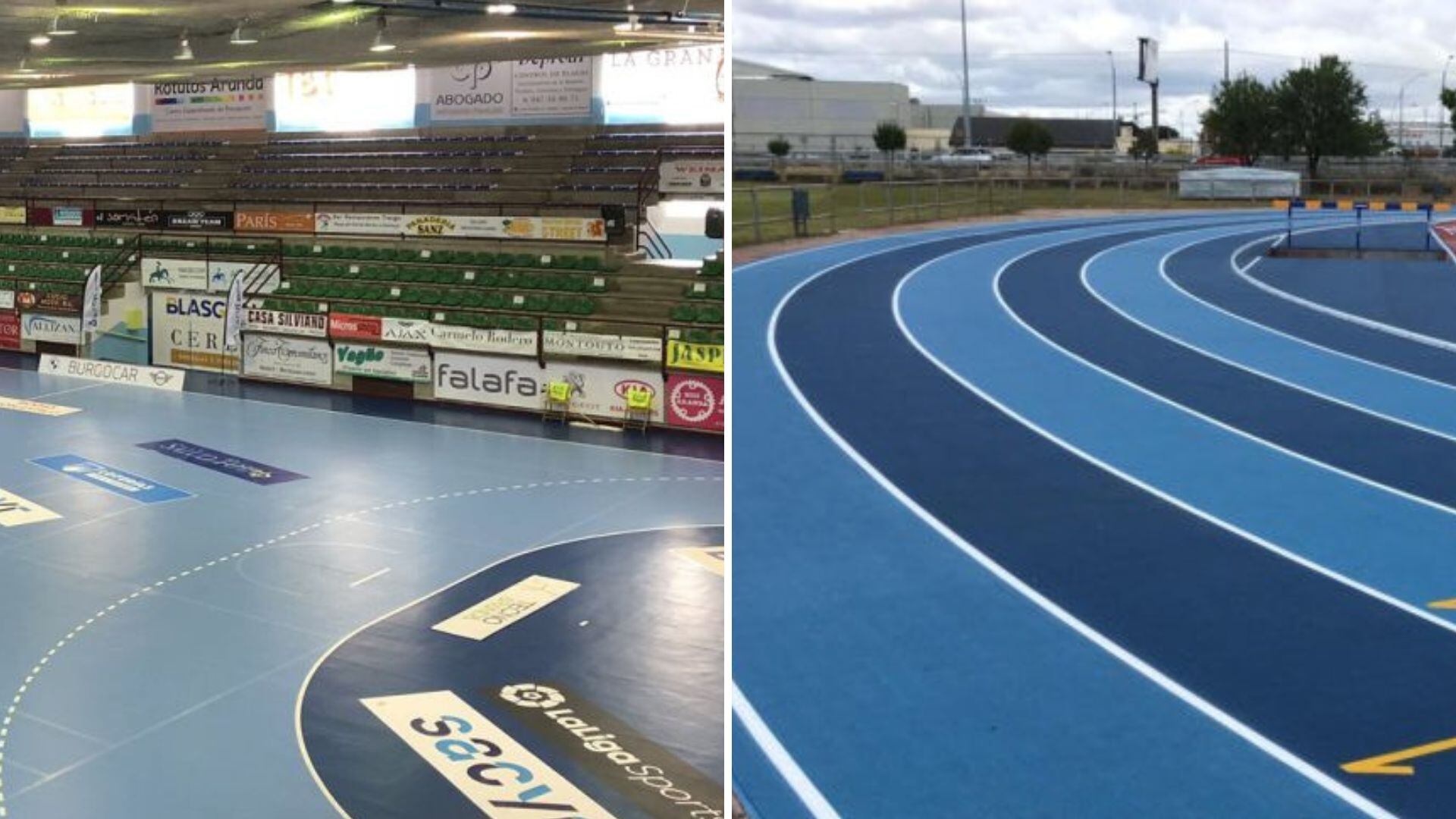 El pabellón Príncipe de Asturias y las pistas de atletismo de El Montecillo (d)