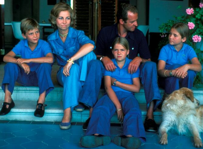 Vacaciones de la familia real en el palacio de Marivent de Palma de Malloca en 1976.