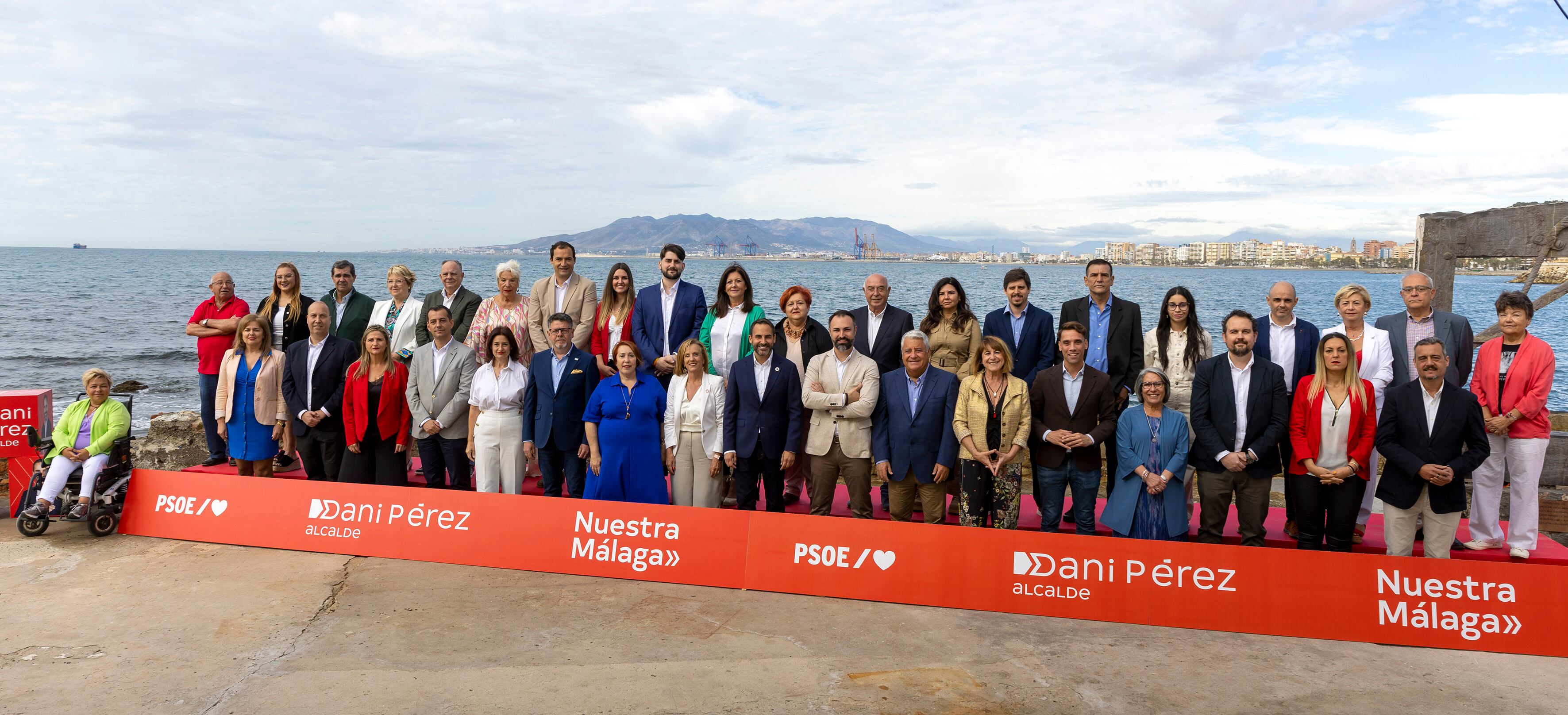 Foto oficial de la candidatura del PSOE a las elecciones municipales en Málaga