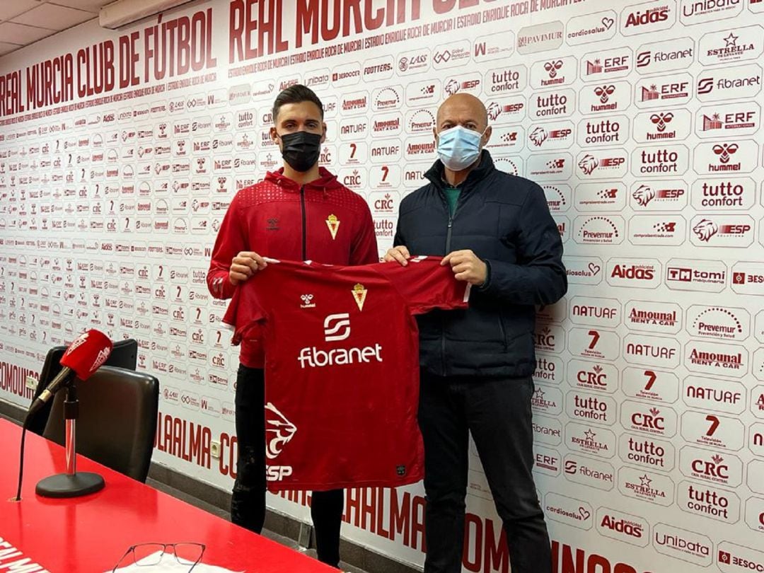 Manu Pedreño y Manolo Molina en el Estadio Enrique Roca de Murcia