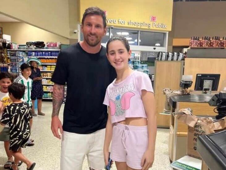 Leo Messi de compras en un supermercado de Florida