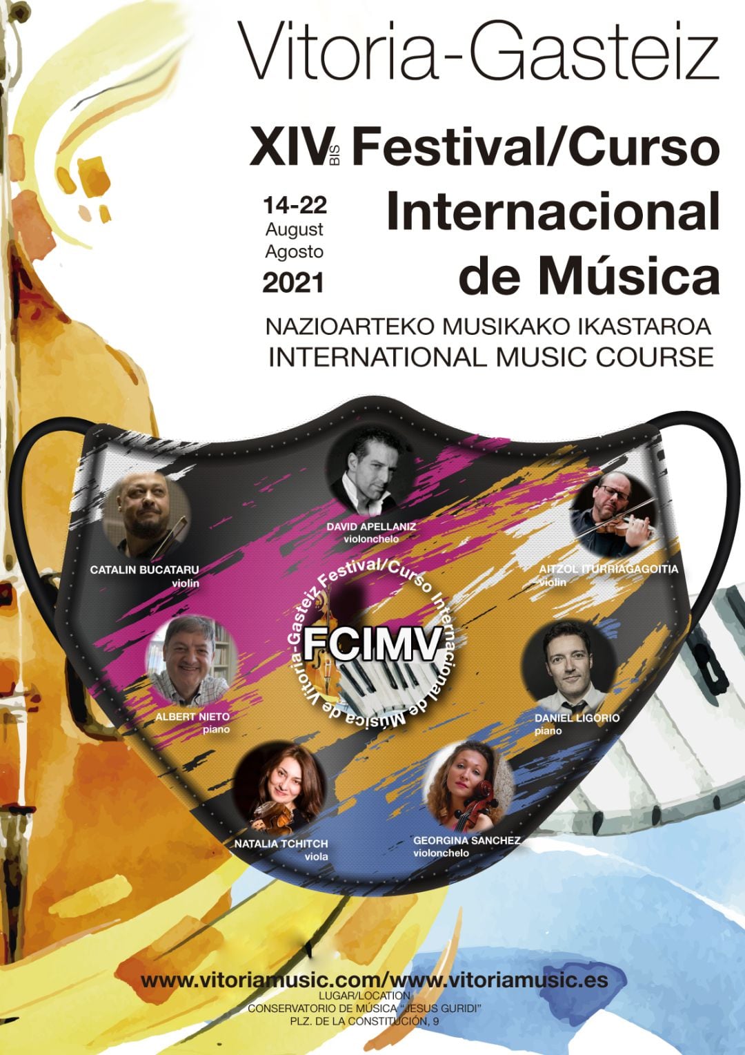 Cartel de la XIV edición del Festival Curso Internacional de Música de Vitoria-Gasteiz