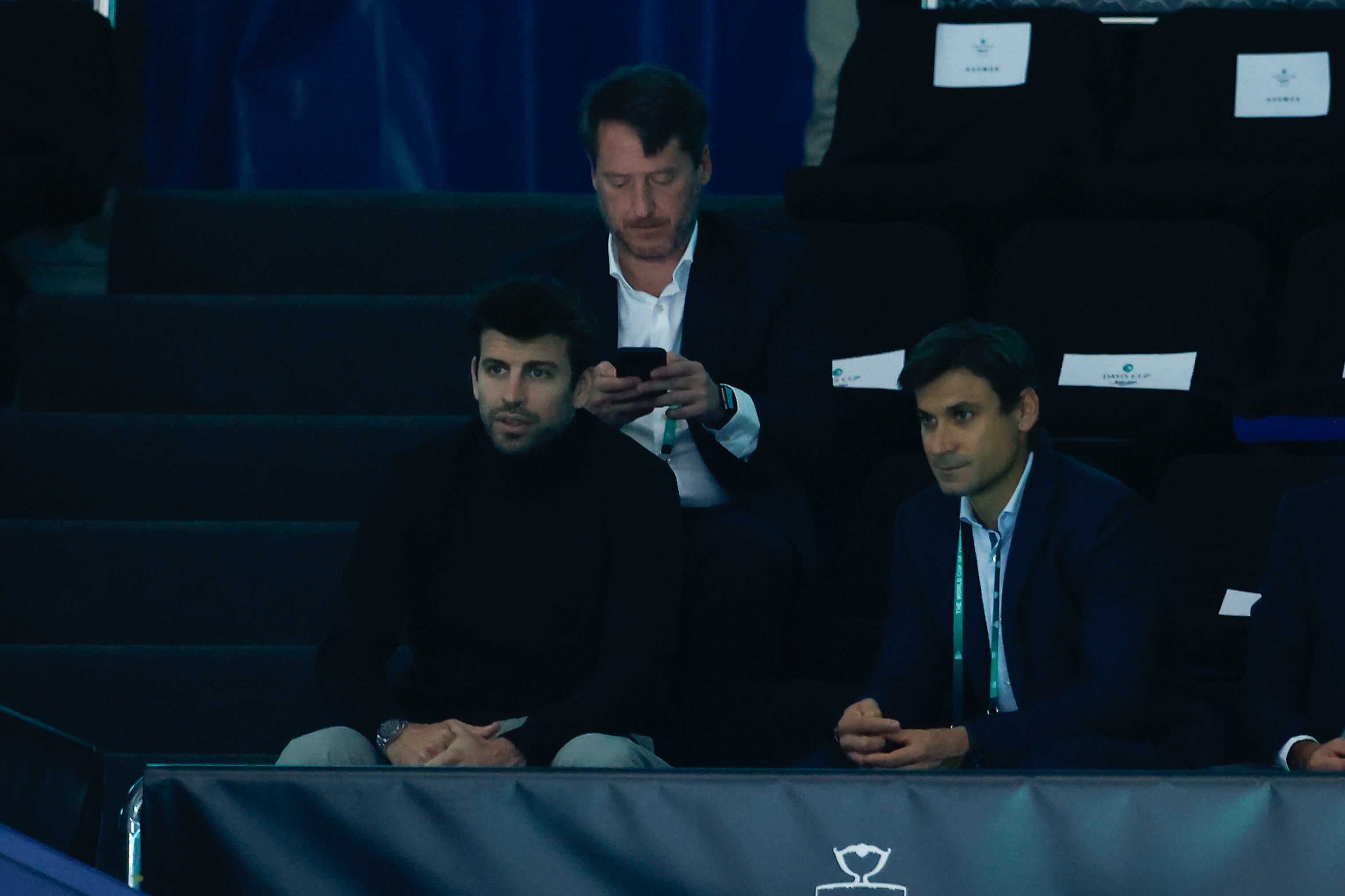 Gerard Piqué y David Ferrer en las finales de la Copa Davis