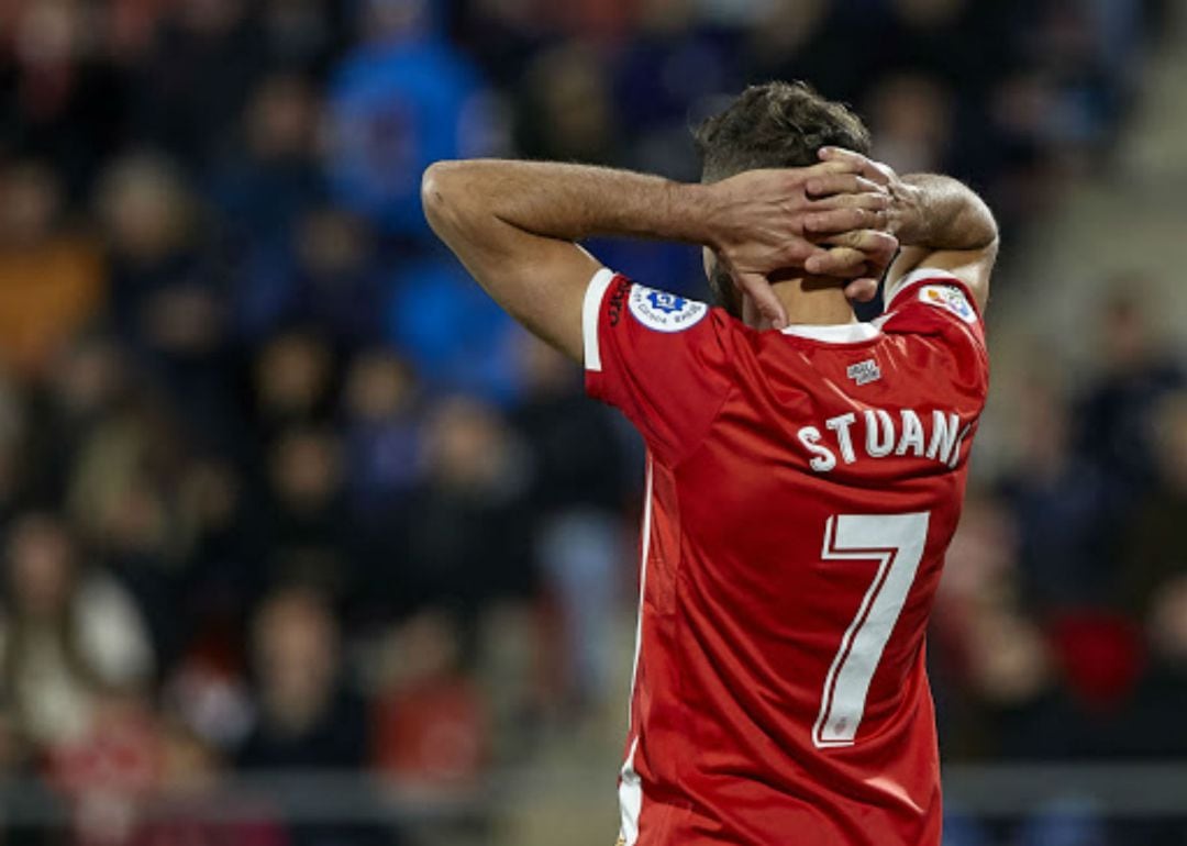 Stuani se lamenta después de que el Girona quedé virtualmente descendido a Segunda