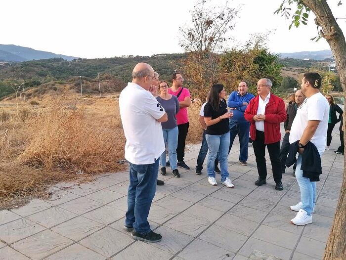 Fernando Silva en una visita a la zona