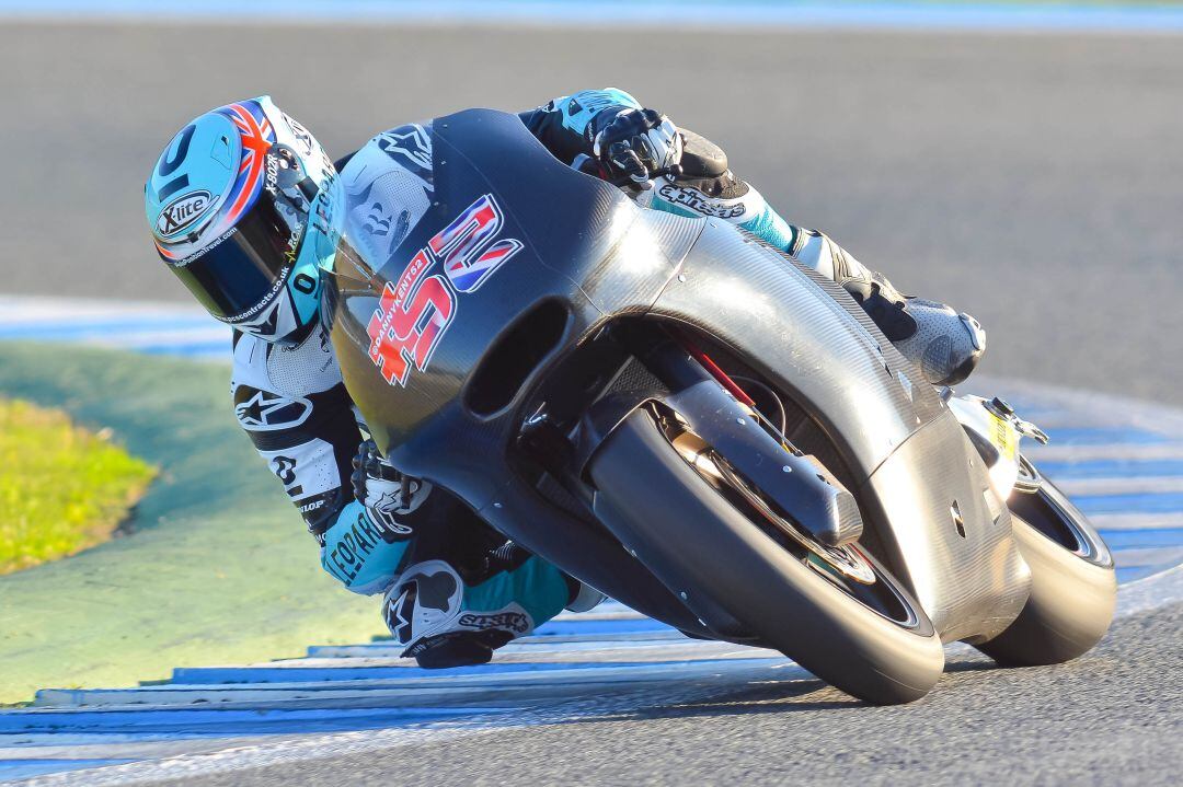 Piloto de Moto 2 durante los últimos entrenamientos en el Circuito de Jerez