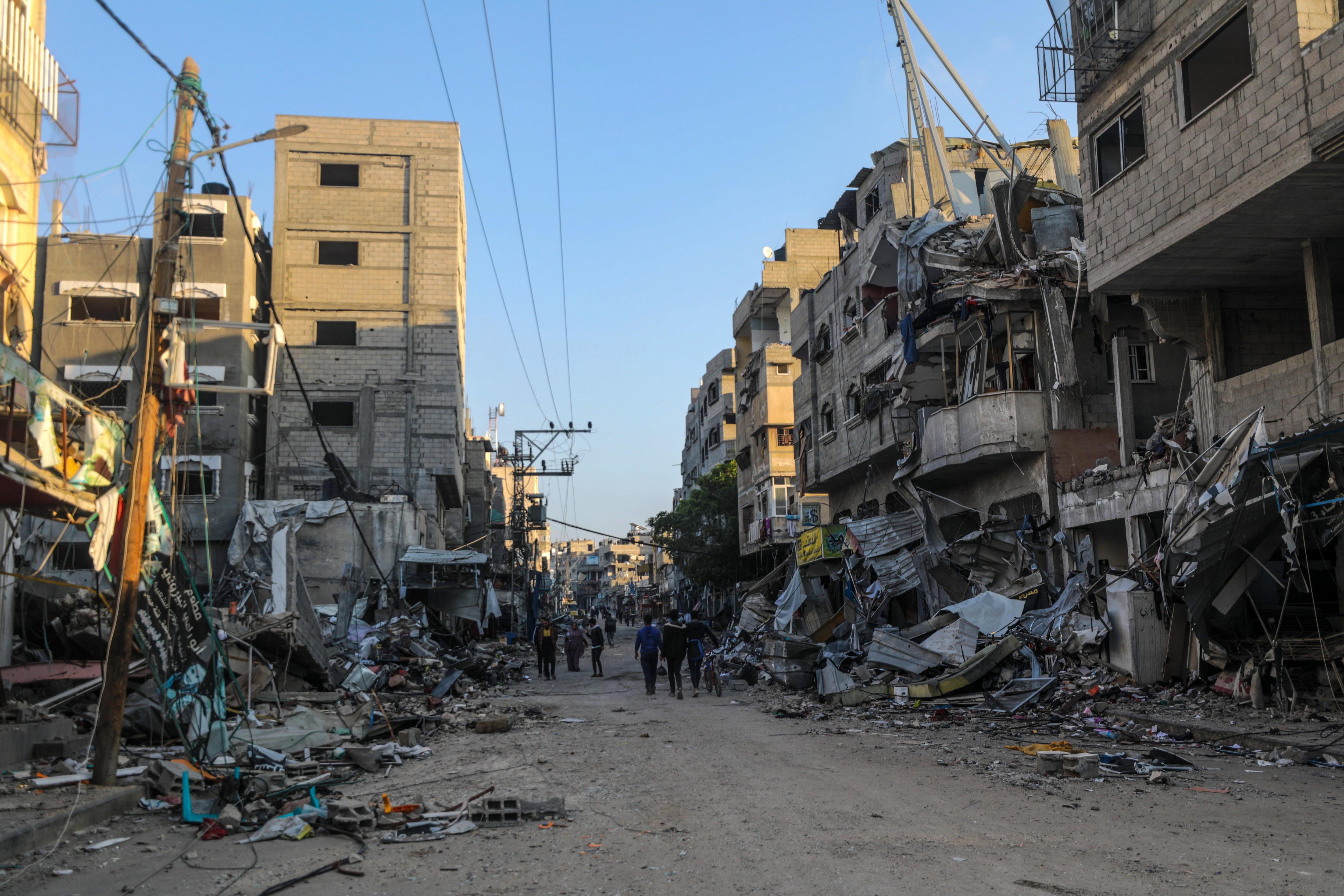 Vista de la destrucción en Gaza