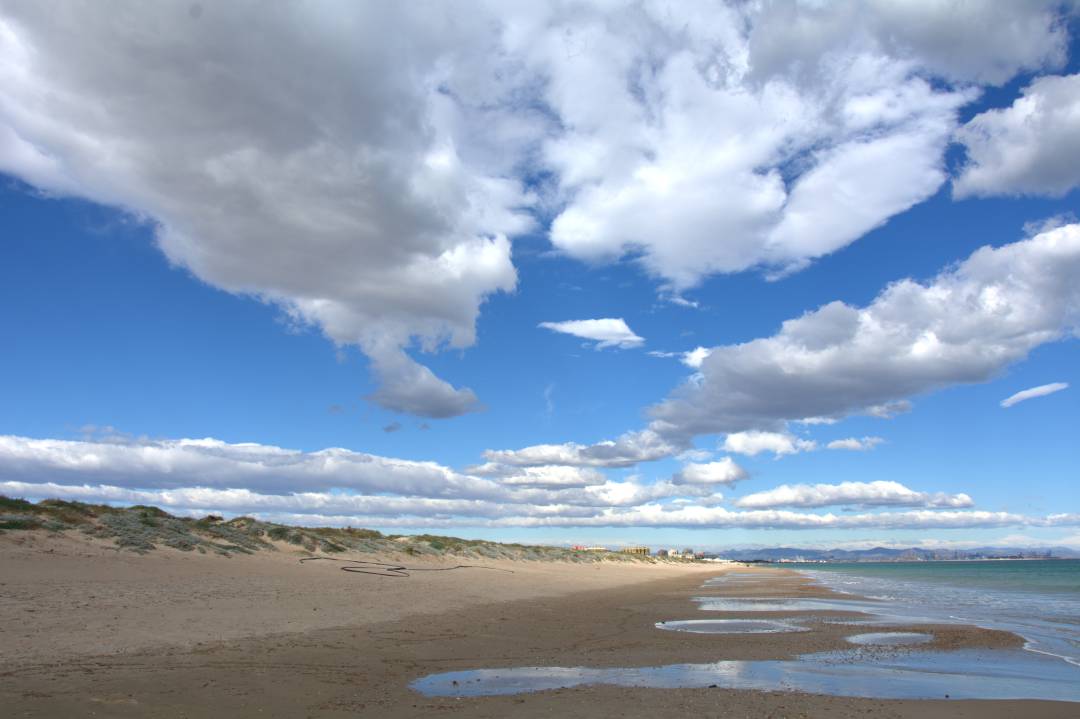 Playa de El Saler de València, dentro del parque natural de la Albufera.