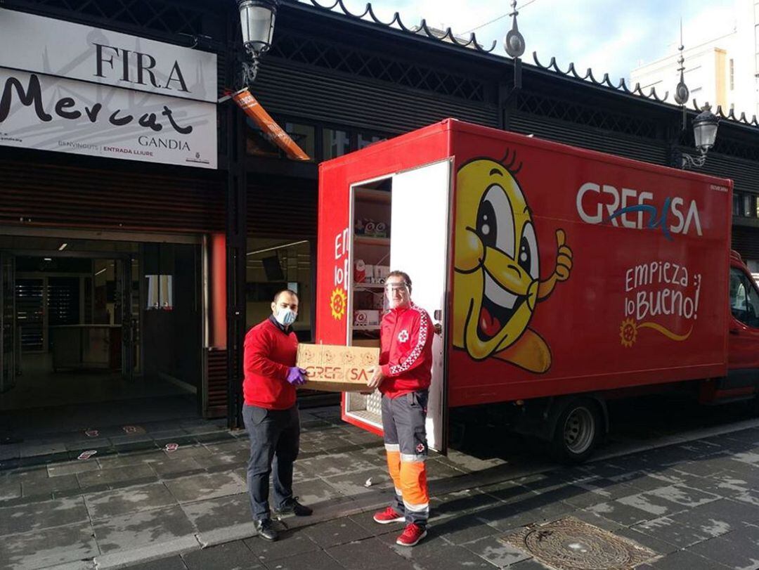 Fira Mercat convertido en centro logístico de la Cruz Roja