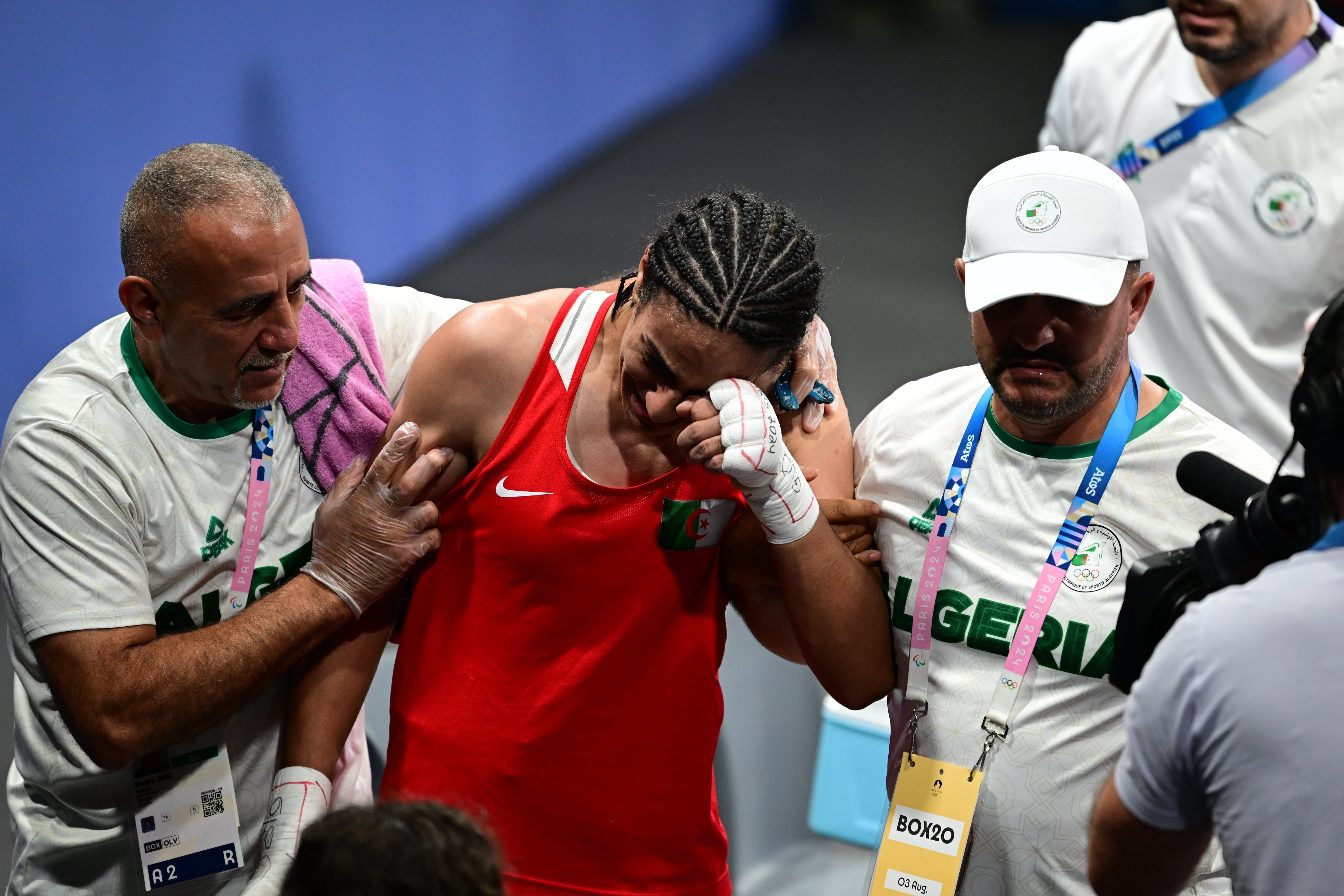 Imane Khelif tras asegurarse una medalla en los Juegos Olímpicos