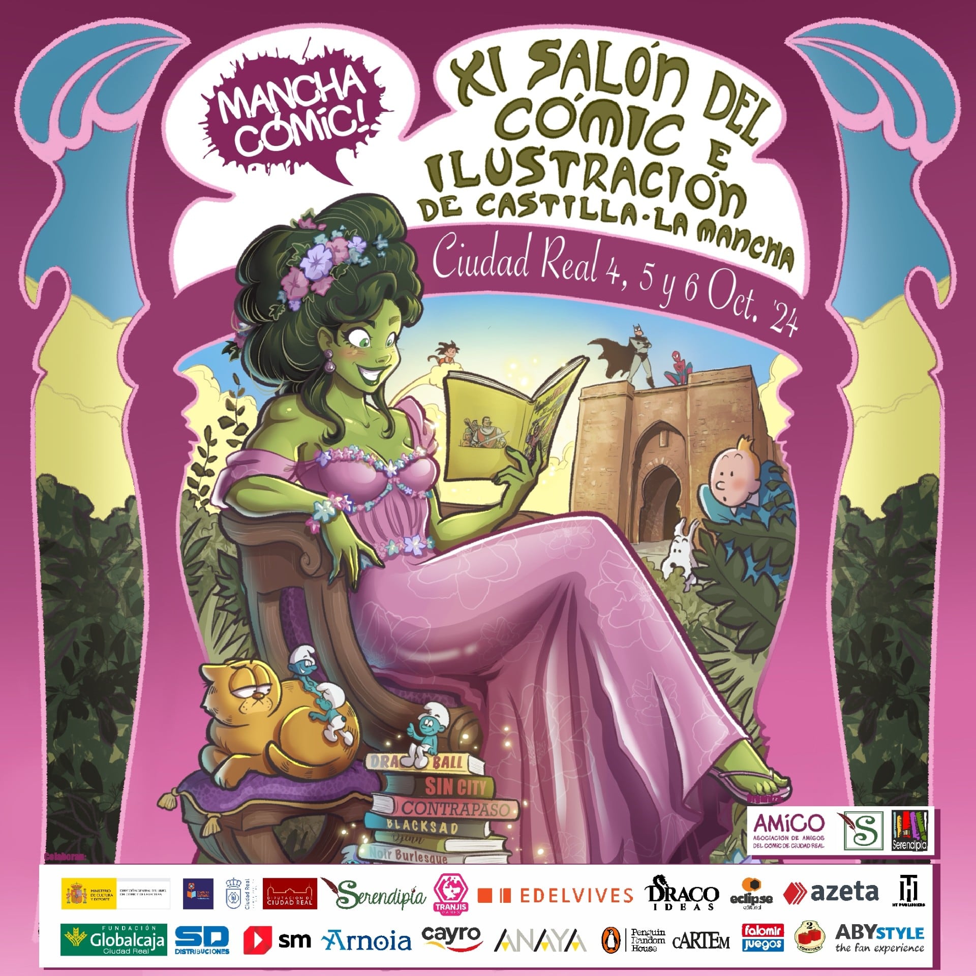 Cartel oficial de Manchacómic, el XI Salón del Cómic e Ilustración de Castilla La Mancha