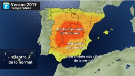 La previsión para los meses de verano.