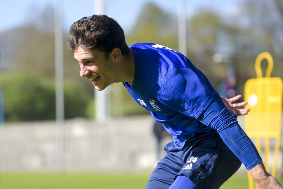 Jimmy durante un entrenamiento con el primer equipo.