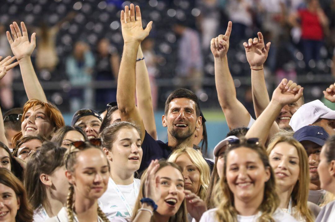 Djokovic, durante el torneo de exhibición que ha terminado dando lugar a un brote de coronavirus.