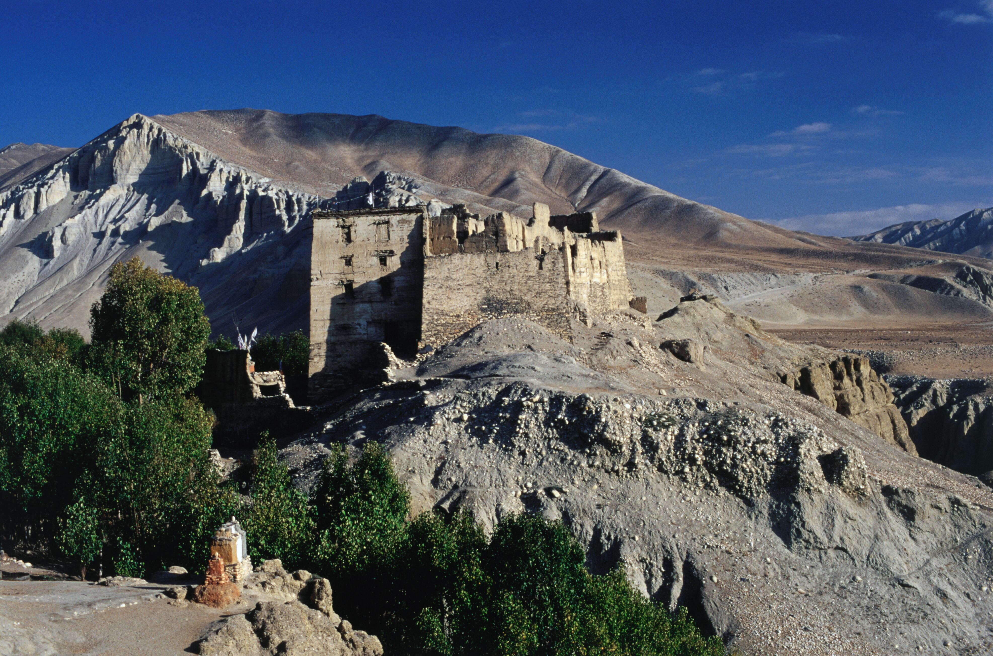 Imagen de archivo de una fortaleza en Nepal