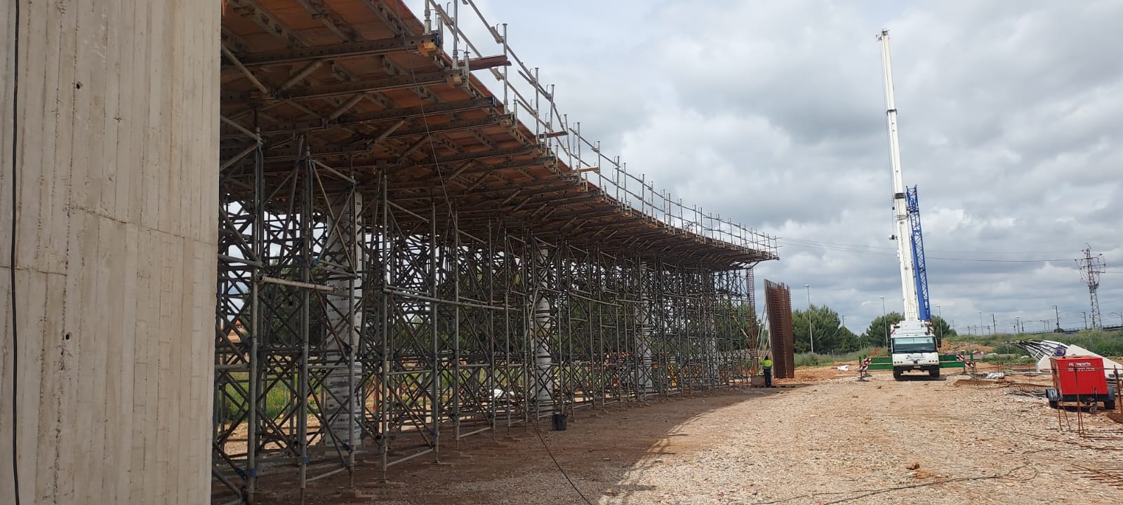 Estado actual de la obra de la pasarela